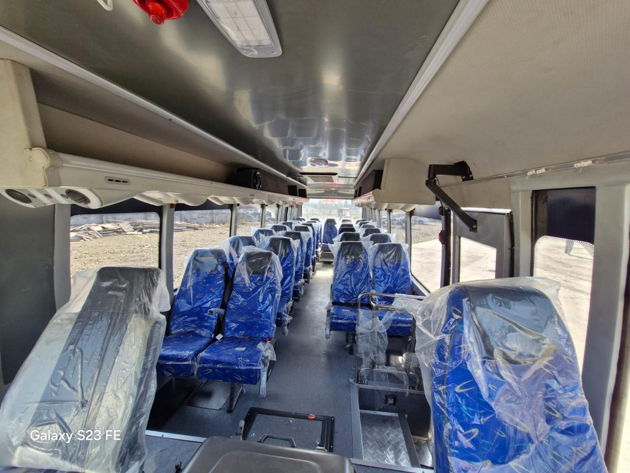 Seating inside a Nishnai school bus